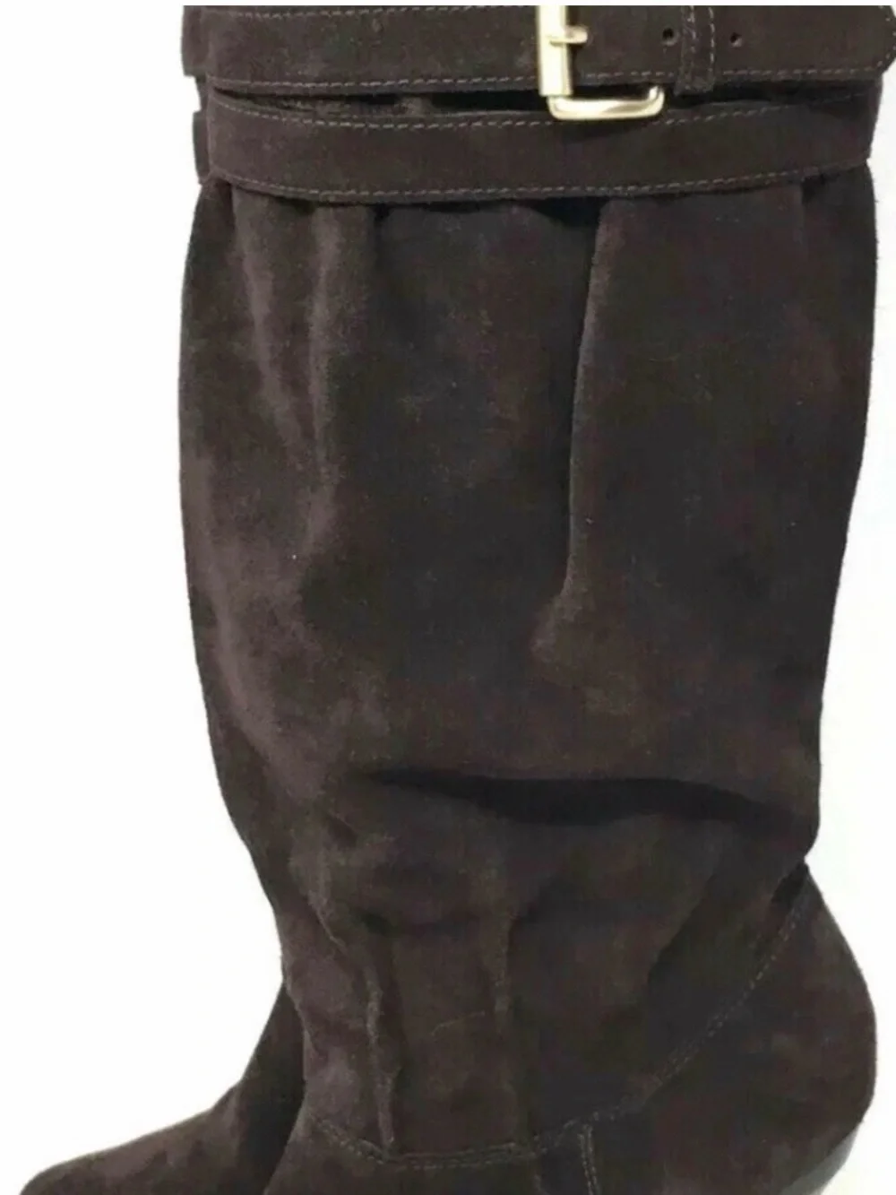 Michael Kors Kincade Slouchy Brown Suede Healed Boots Size 7 1/2